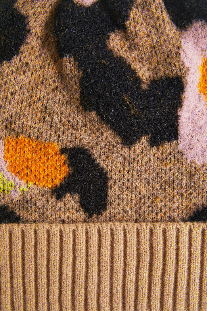 Gorro leopardo dobladillo | Desigual
