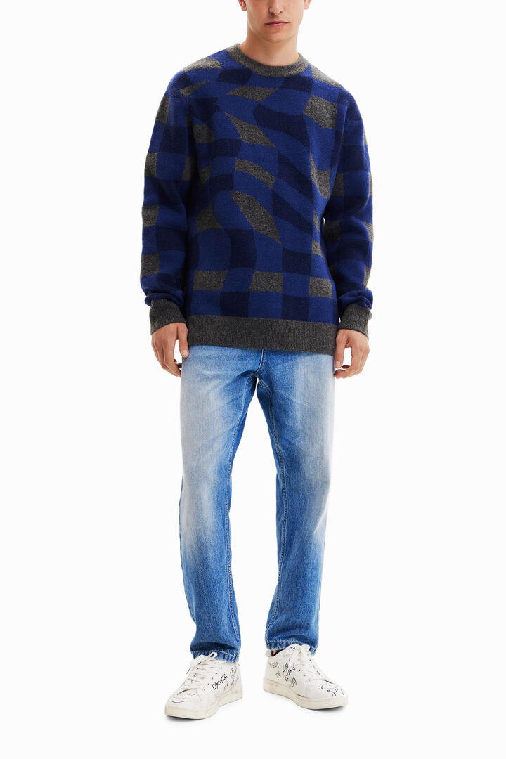 Loose checkerboard jumper | Desigual