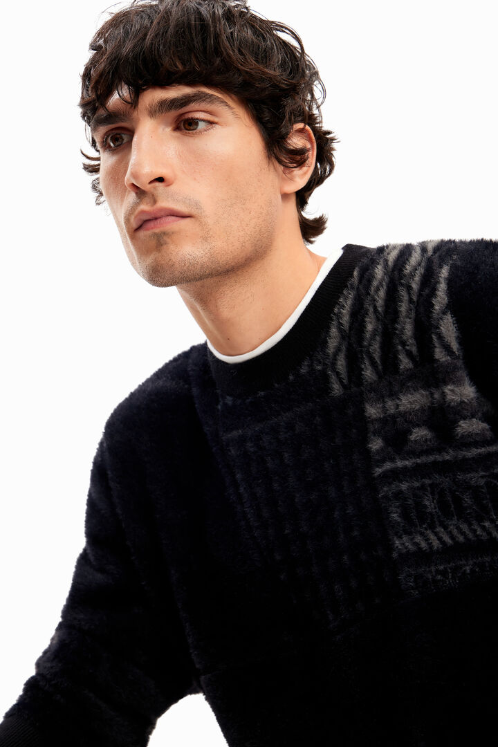 Jersey patchwork geométrico | Desigual