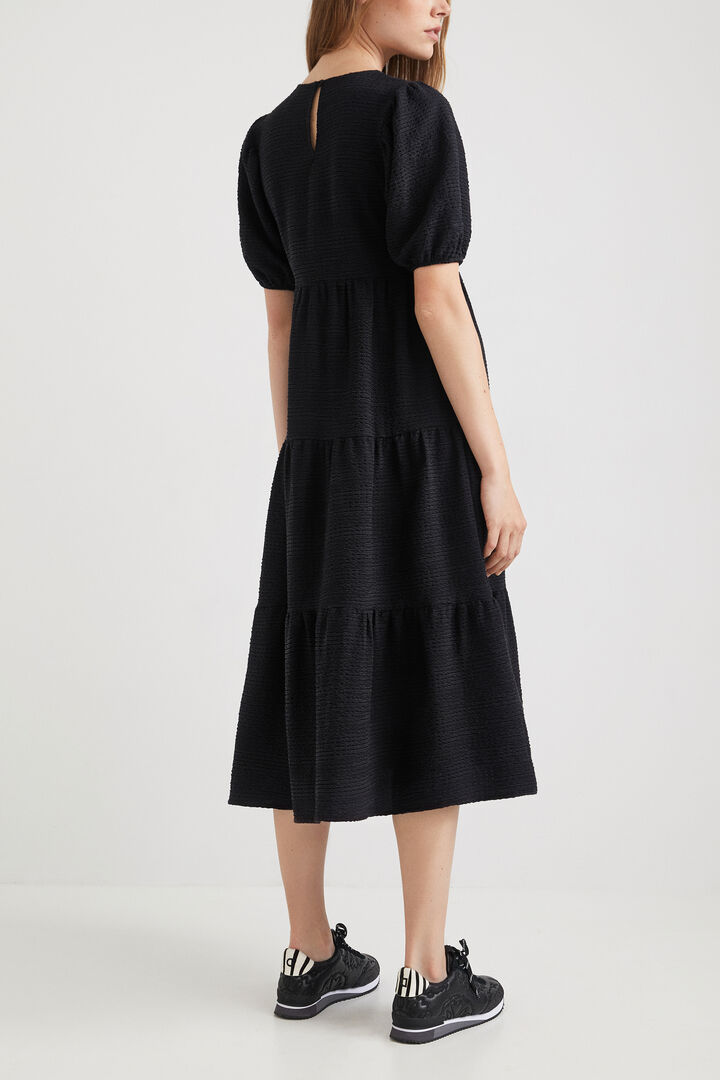 
テクスチャー&プレーンカラー ミディワンピース | Desigual