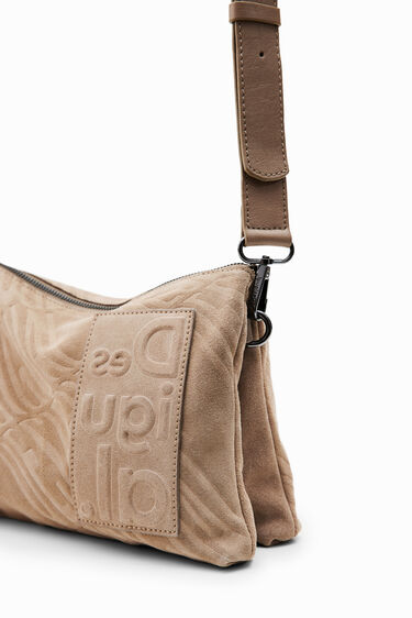 Small leather logo crossbody bag | Desigual