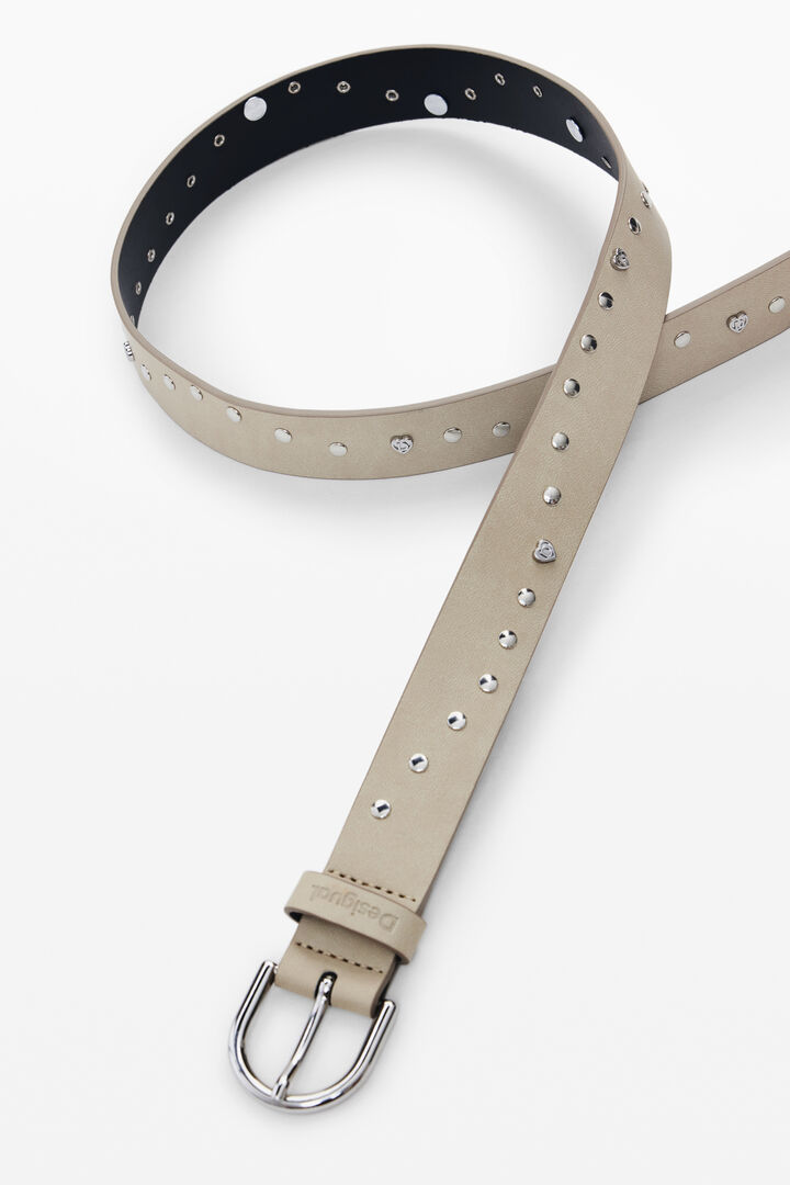Studded leather belt | Desigual