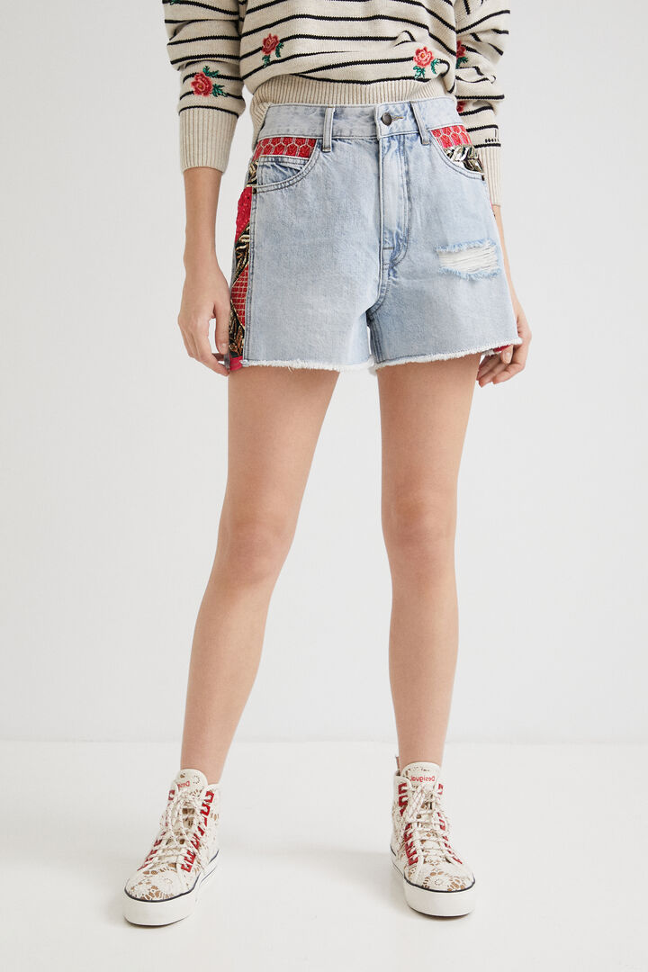 Shorts vaqueros de patch | Desigual