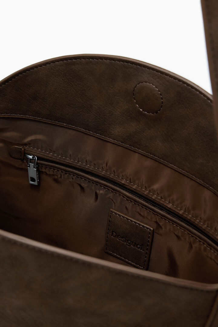 Mittlere Handtasche mit Patch und Nieten | Desigual