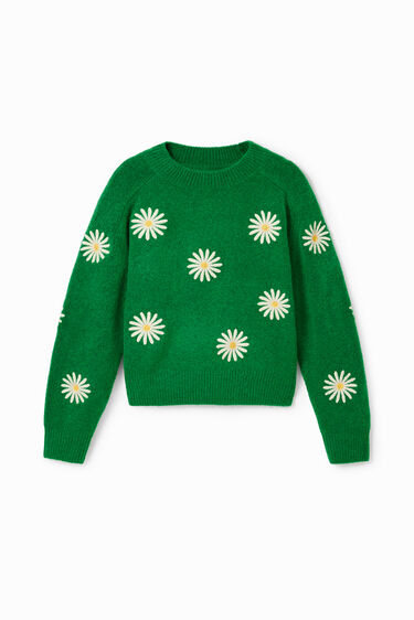 Embroidered flower pullover | Desigual