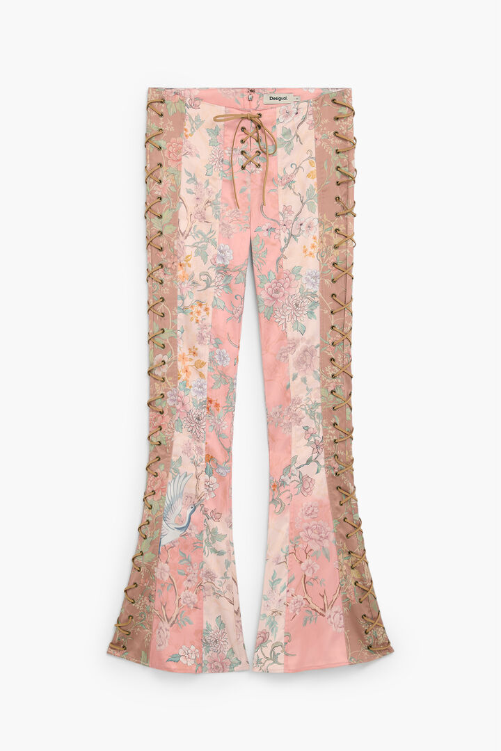 printed flare pants
