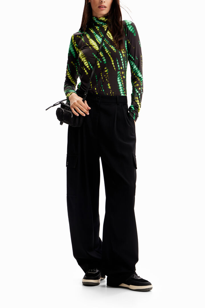 Samarreta slim frunzida tie-dye | Desigual