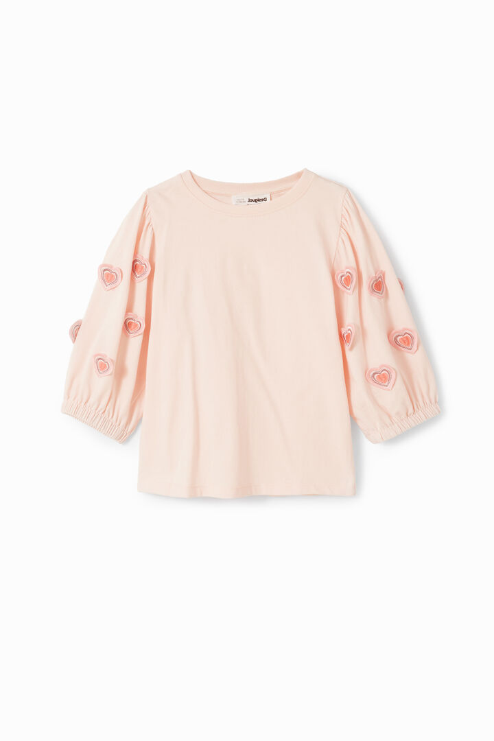 Camiseta abullonada corazones | Desigual