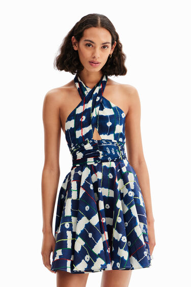 Kurzes Kleid Halterneck Stella Jean | Desigual
