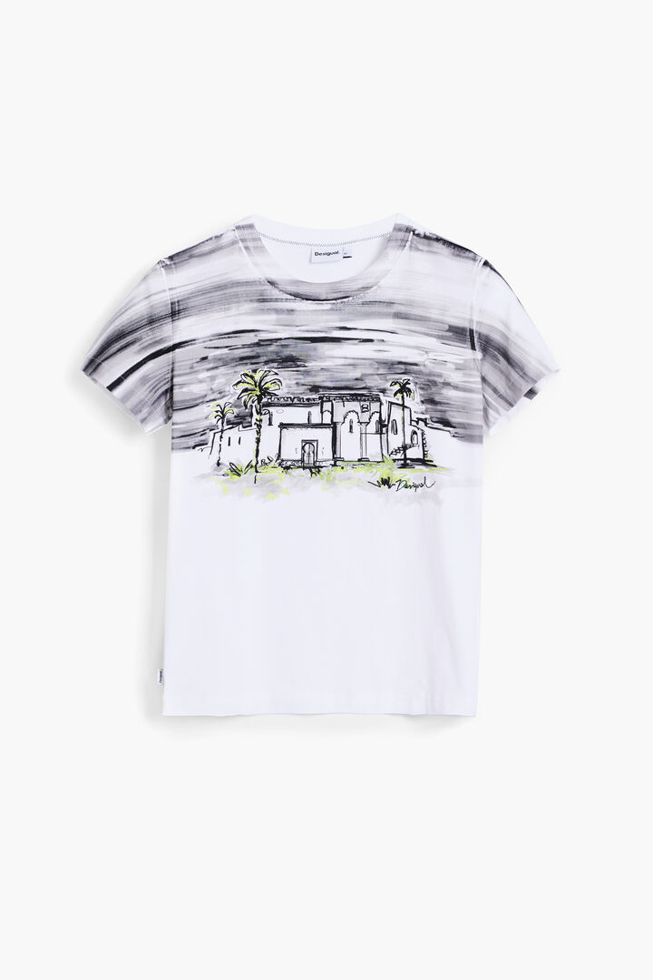 T-shirt à manches courtes avec palmiers | Desigual