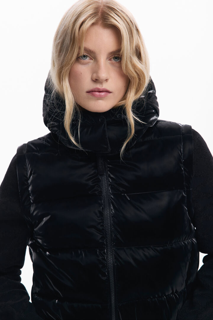 Shiny convertible padded jacket | Desigual