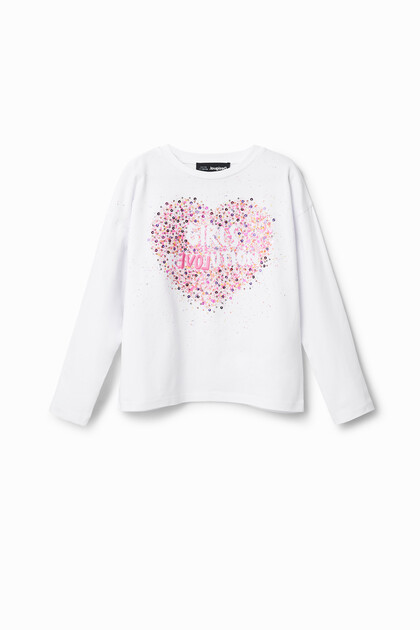 Paillettenshirt Farbspritzer