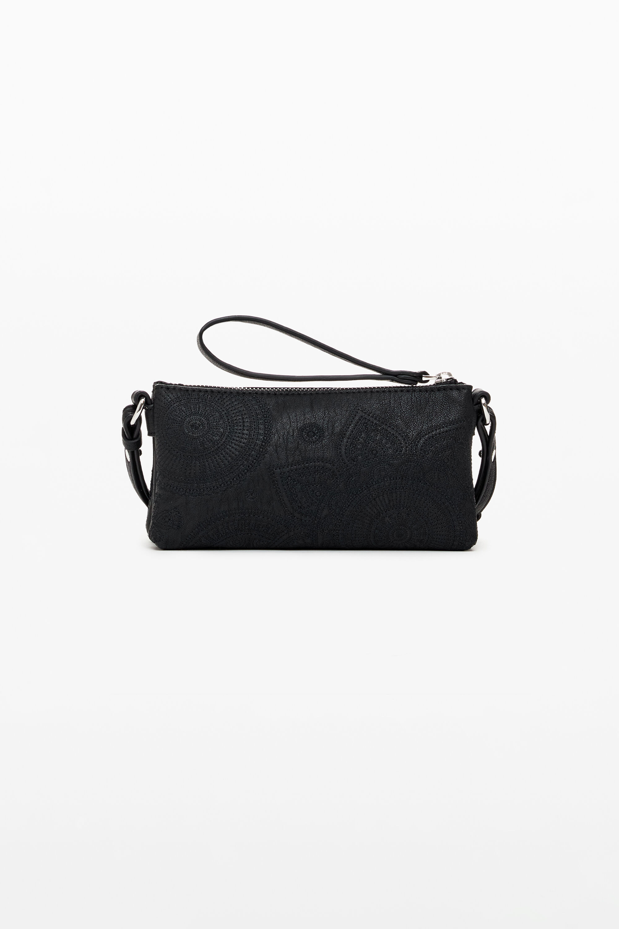 Desigual Embroidered Xl Wallet In Black