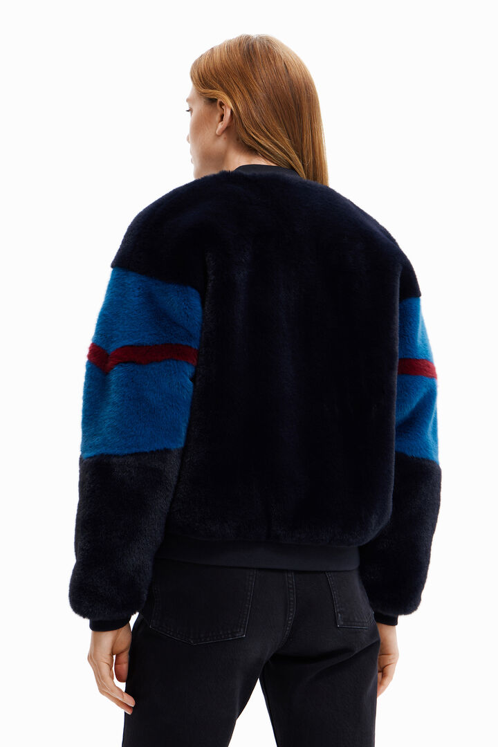 Chaqueta bomber efecto pelo | Desigual