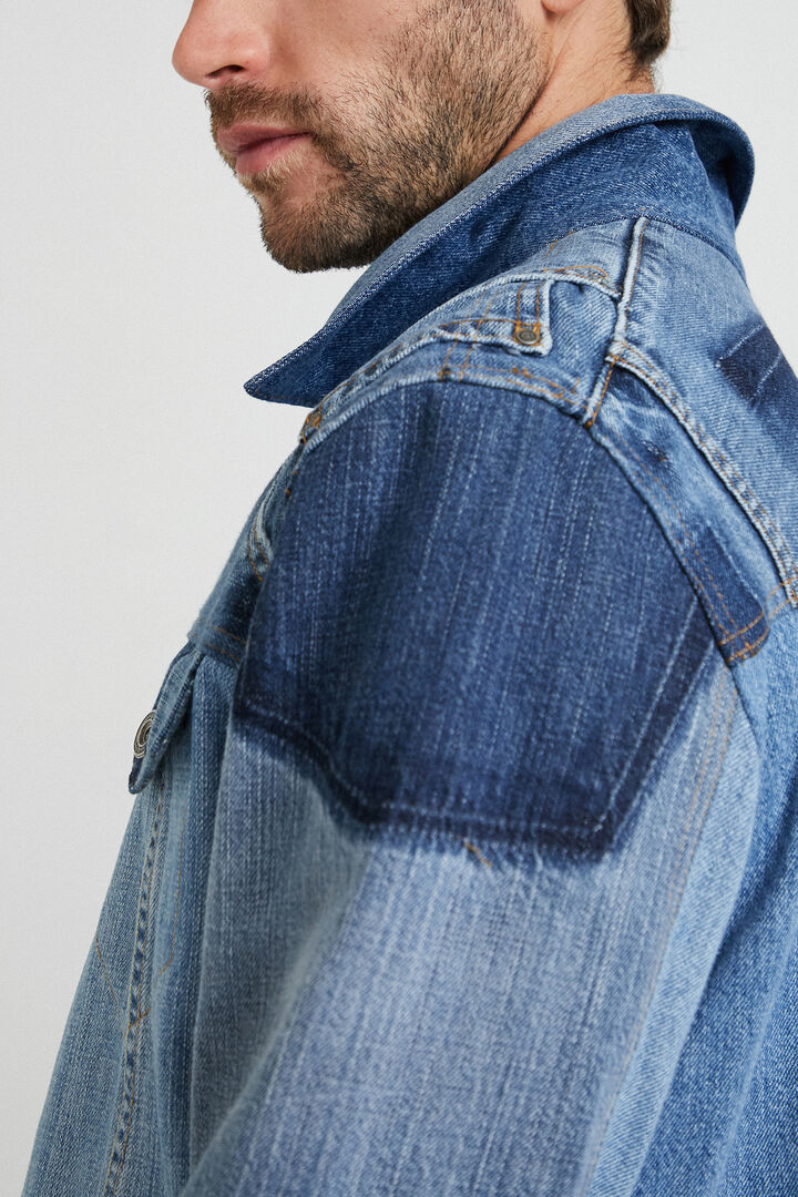 Upcycled patch denim jacket | Desigual