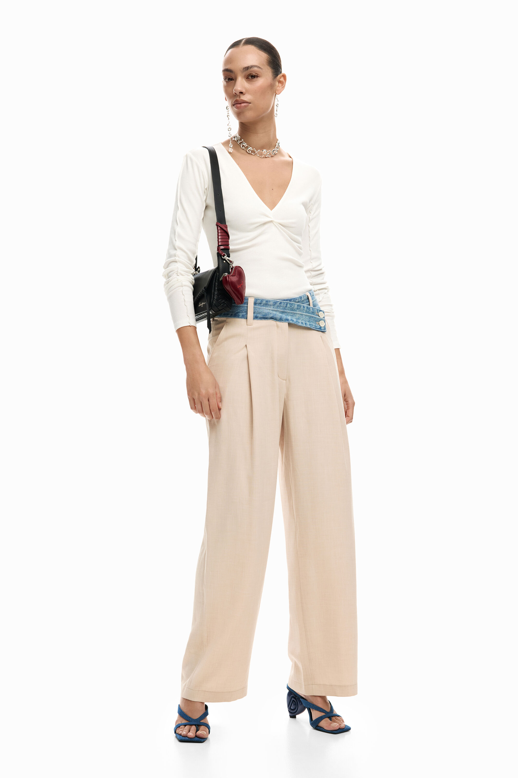 Desigual Hybride lange broek - BROWN
