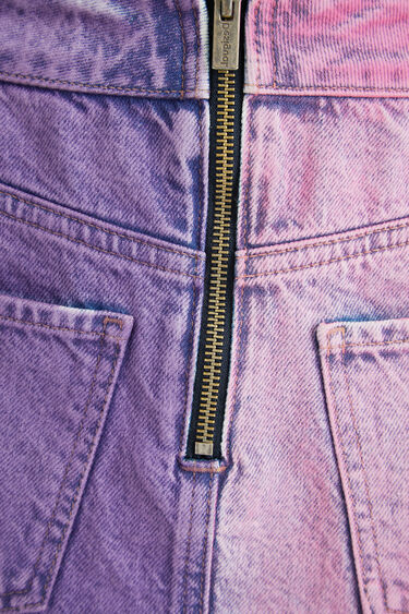 Denim mini-skirt zipper | Desigual