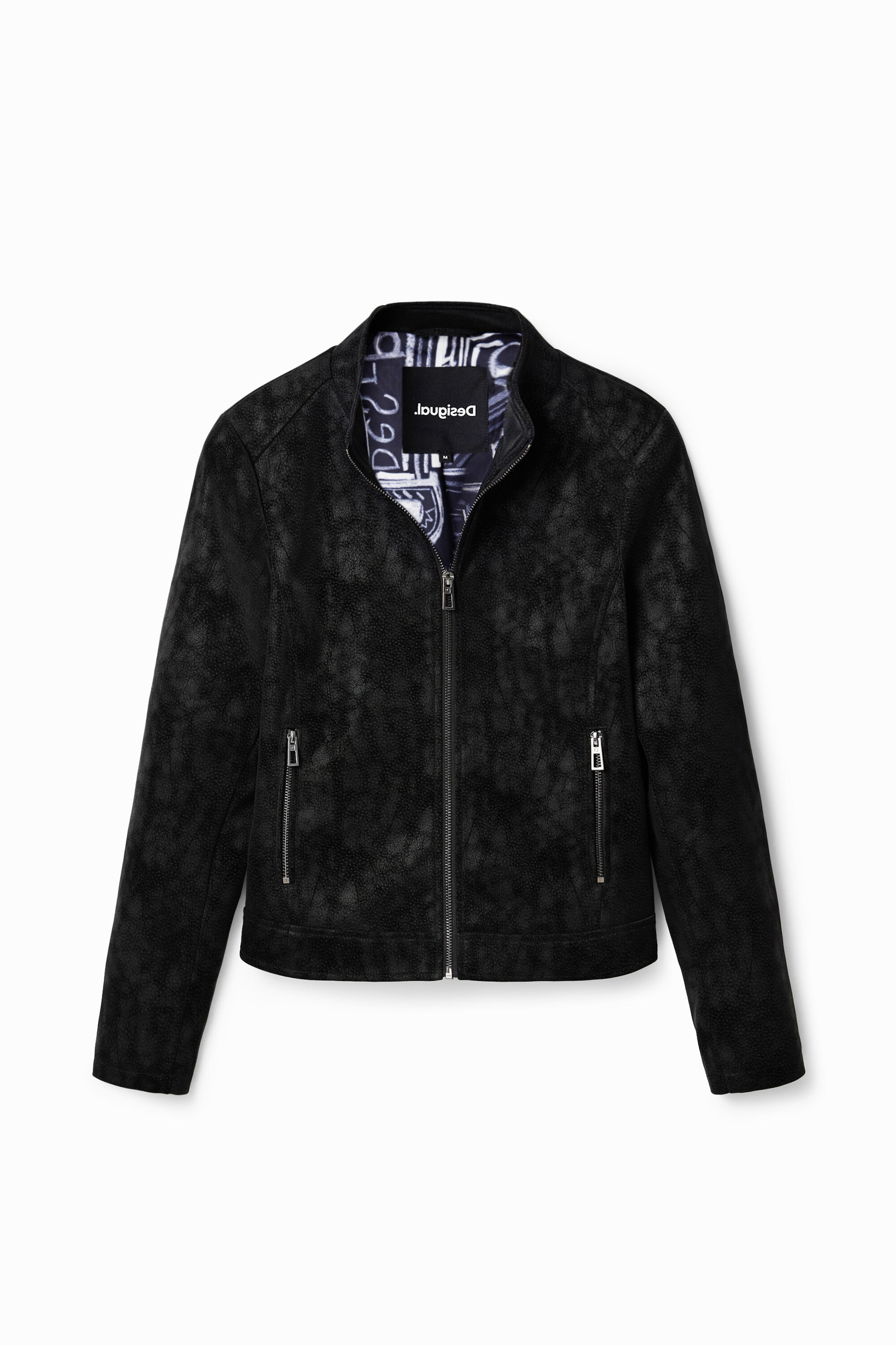 Desigual Suede-effect biker jacket