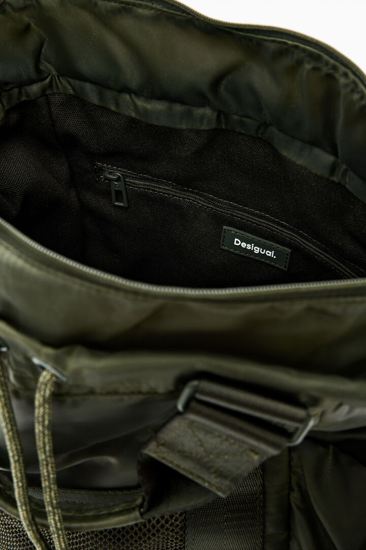 Waxed nylon multi-position backpack | Desigual