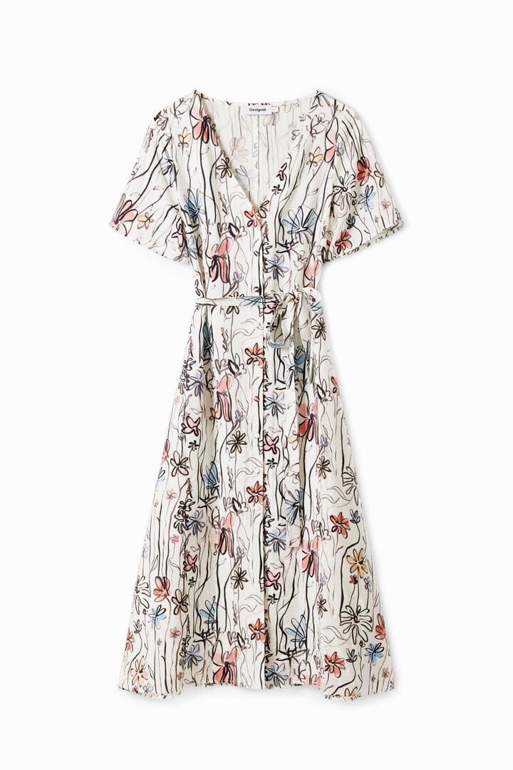 Vestido midi flores | Desigual