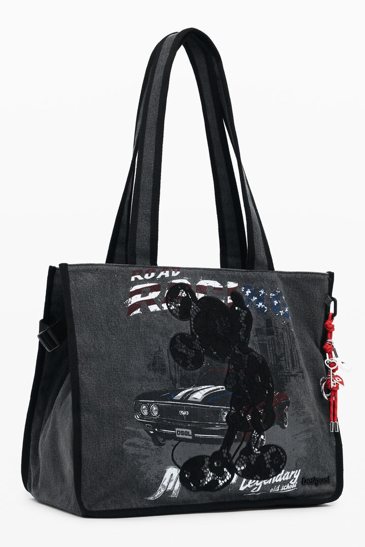 Mittlere Mickey™ Denim-Shopper-Tasche | Desigual