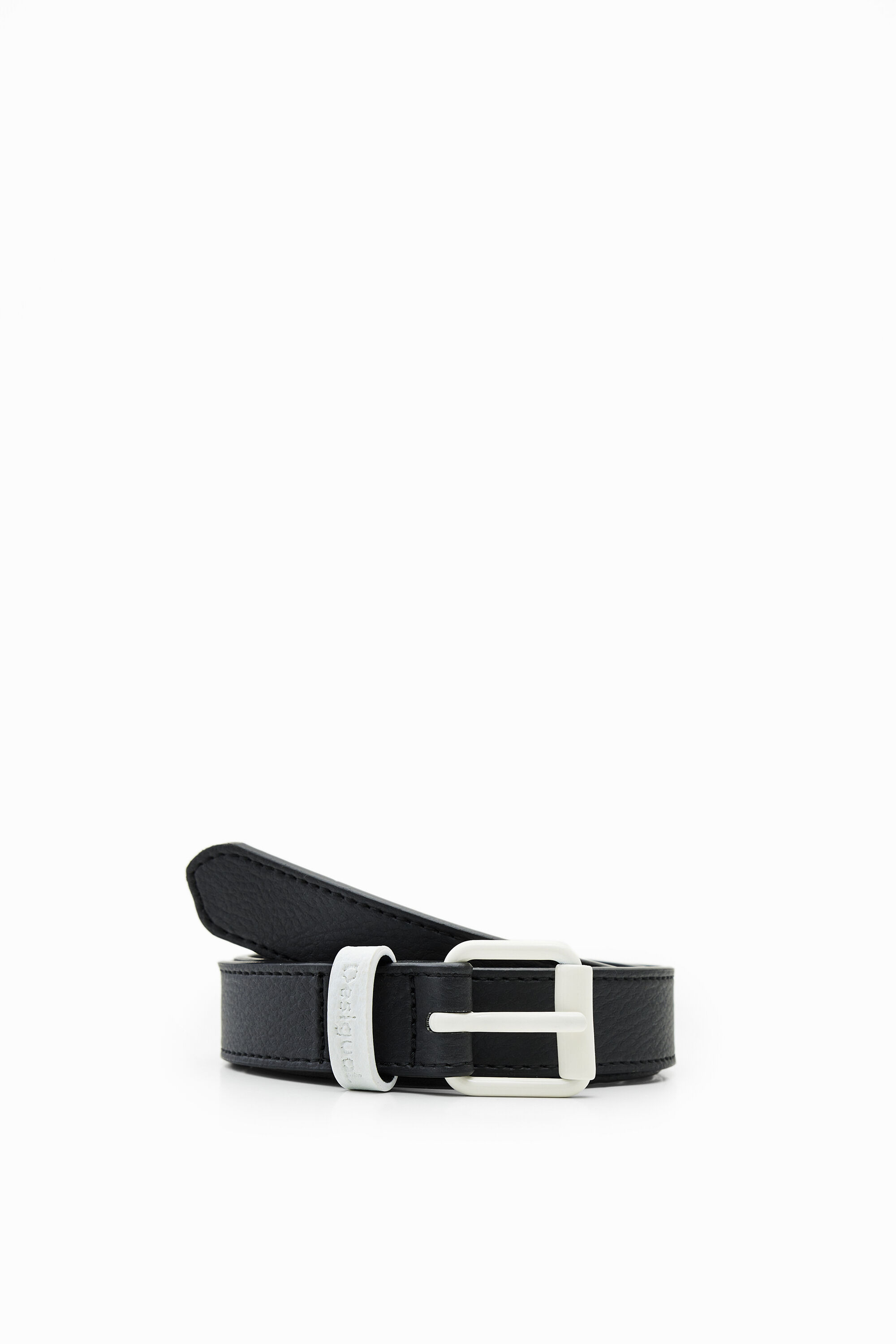 Cinturón hebilla contraste - BLACK - 95