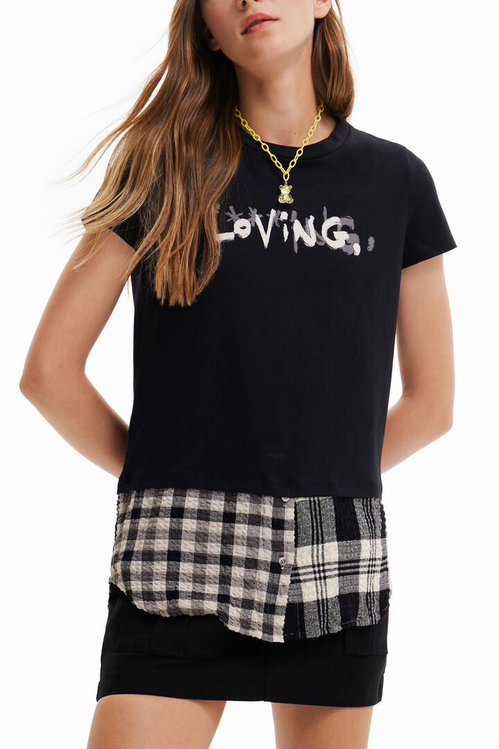 Double layer-effect T-shirt | Desigual