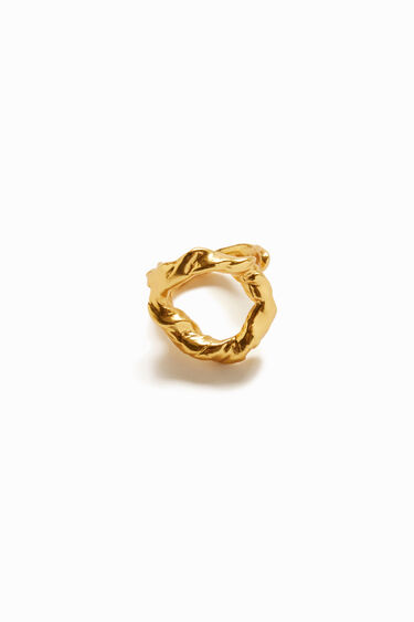 Zalio gold plated letter O ring | Desigual