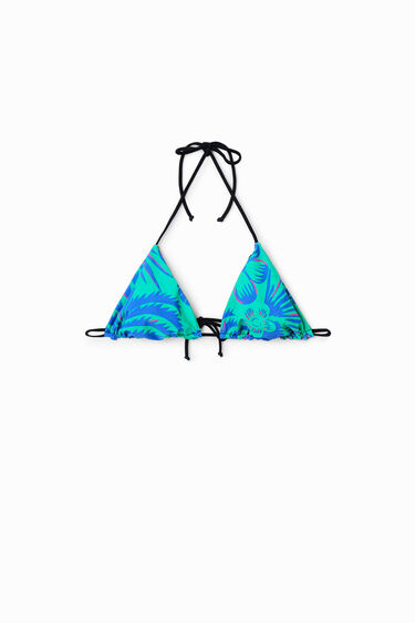 Reversible triangle bikini top | Desigual