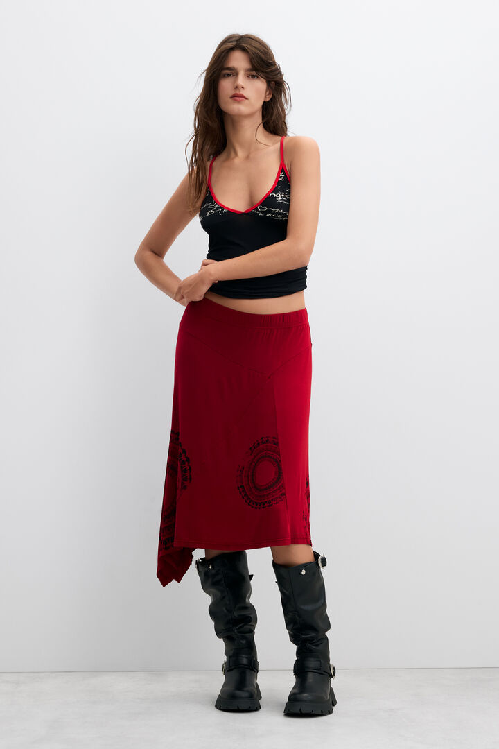 Vintage Midirock mit Print