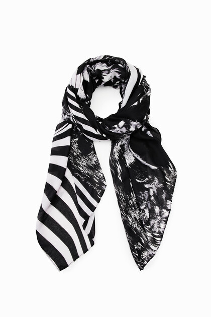Recycled patchwork foulard