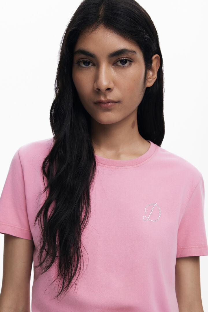 "D" strass T-shirt | Desigual
