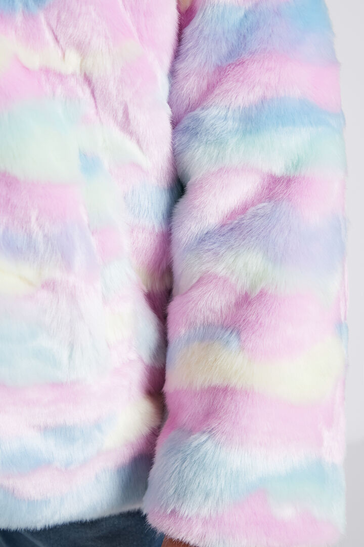 Chaqueta pelo suave pastel | Desigual