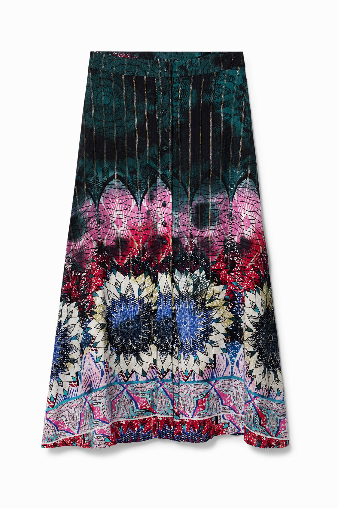 En todo el mundo dormitar Intenso Falda larga tie dye mandalas