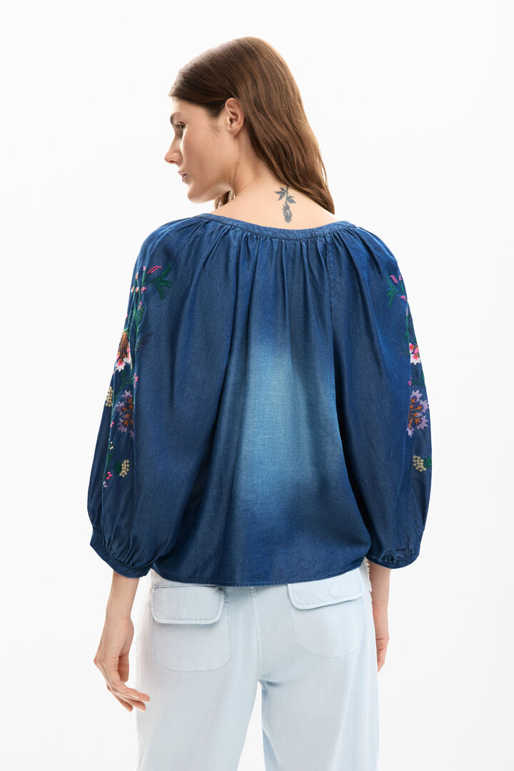 Blouse brod&eacute;e lanterne | Desigual