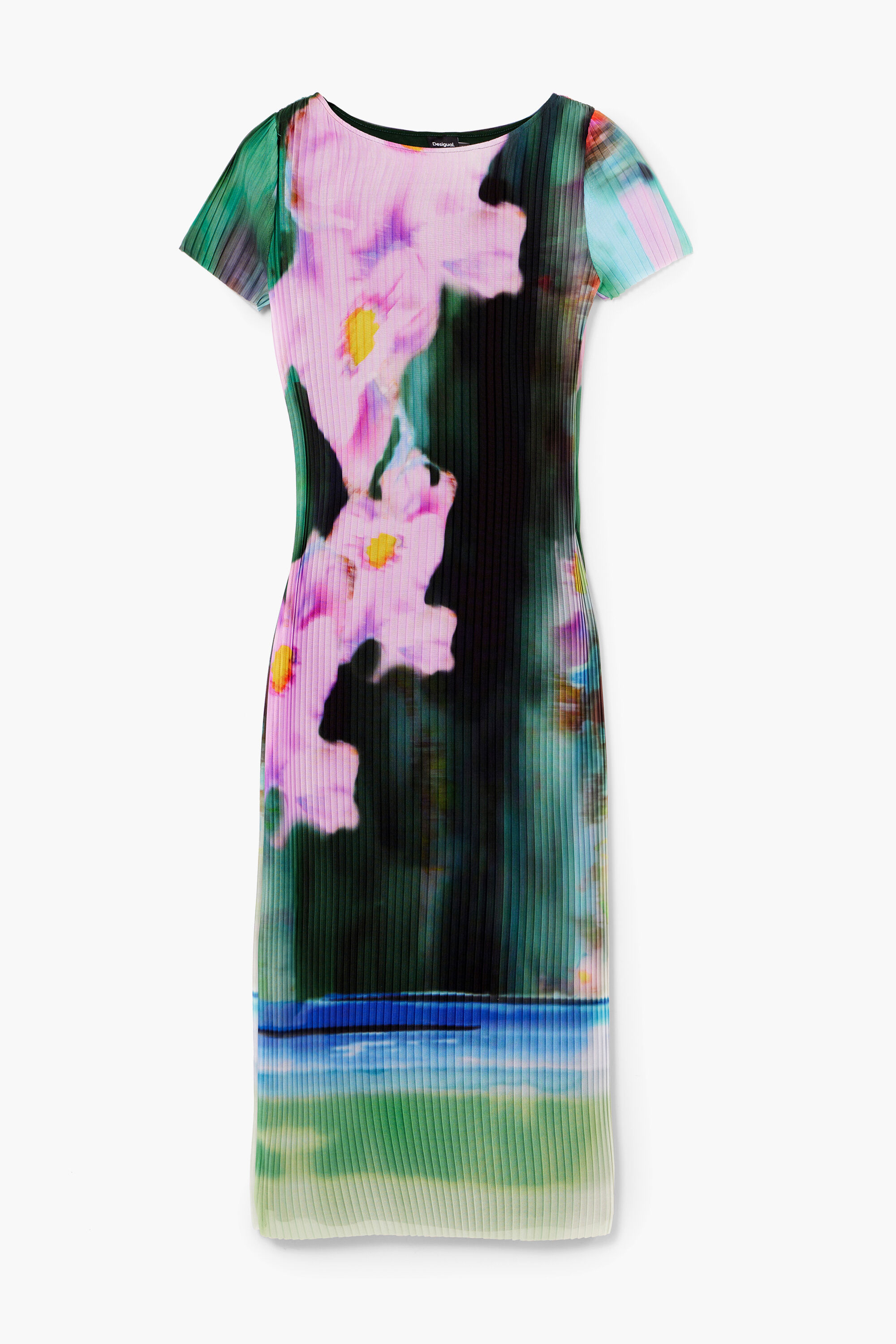 Desigual, Midikleid mit Blumenmuster, Polyester, L