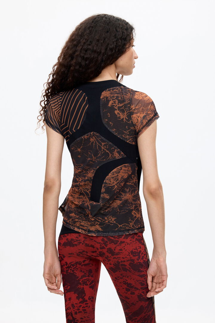 Printed tulle T-shirt Ottolinger