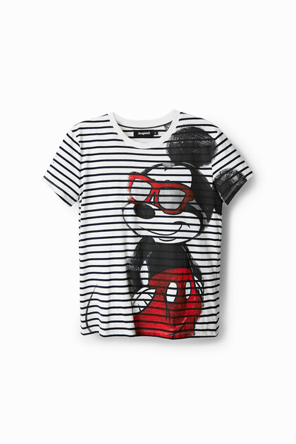 T-shirt riscas Mikey Mouse