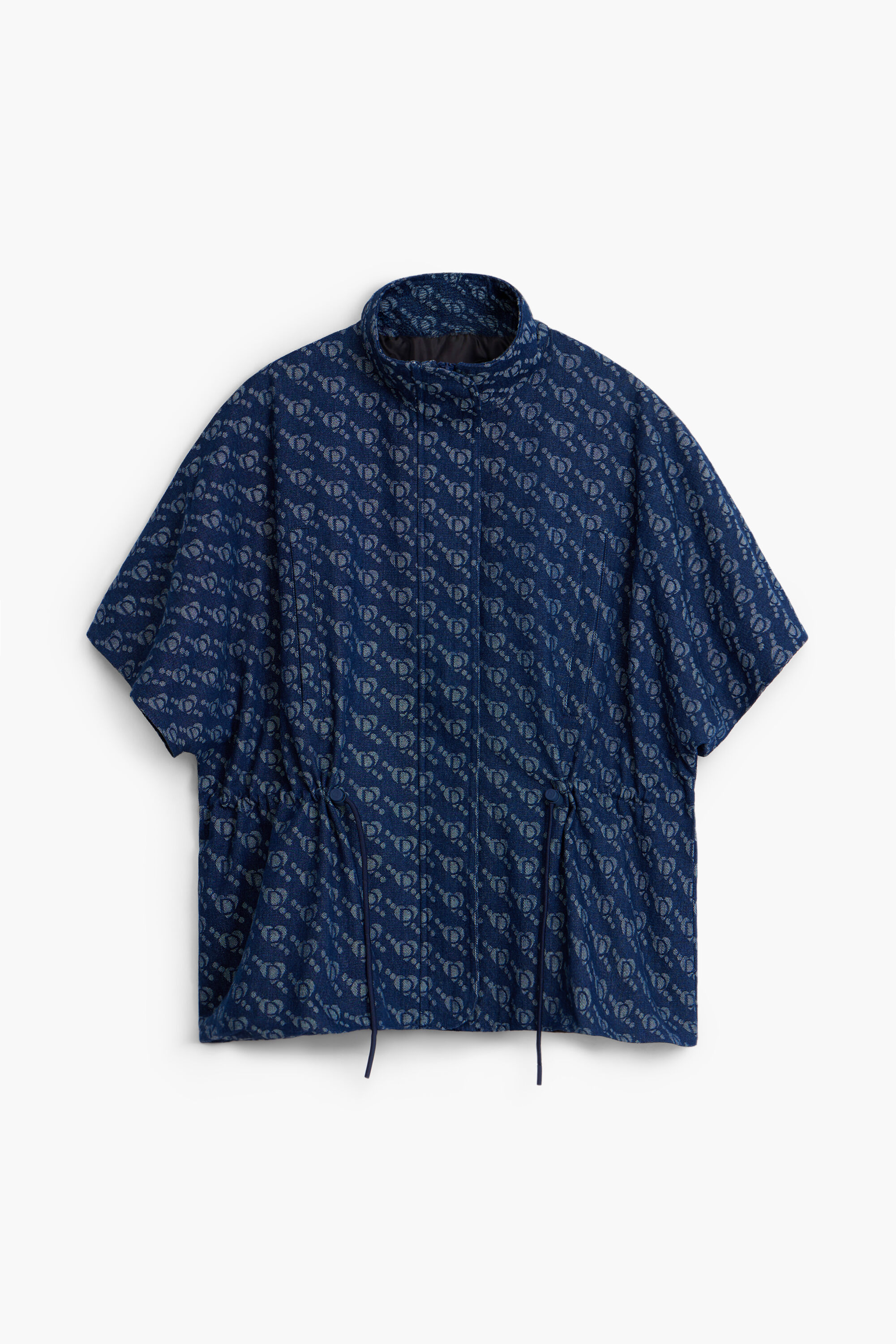 Desigual, Poncho mit geometrischem Muster, Blau, U