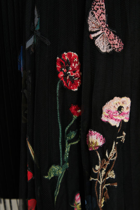 Pleated skirt tulle flowers | Desigual