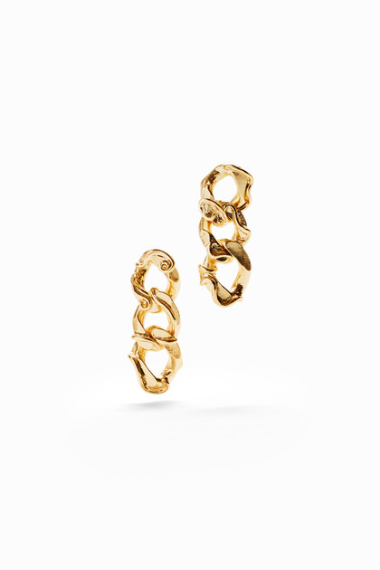 Zalio gold-plated chain earrings