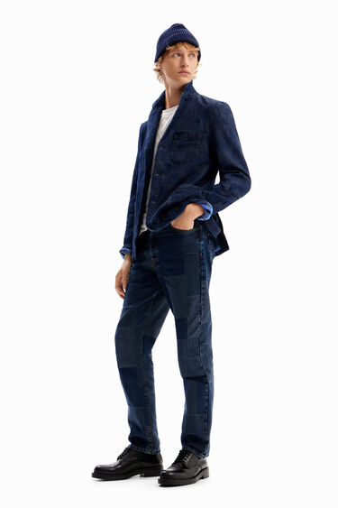 Blazer jean carreaux | Desigual