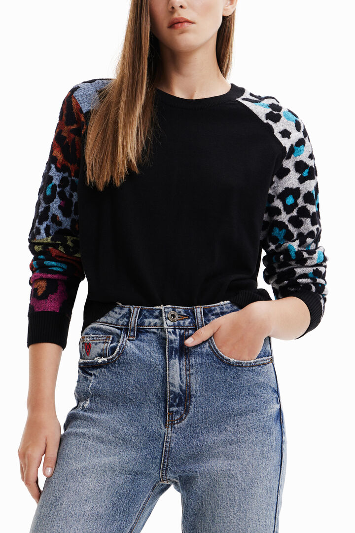 Jersey mangas animal print | Desigual