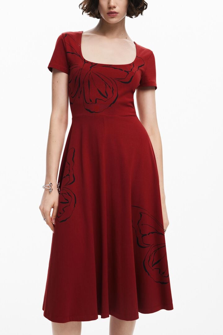 Vestido midi mariposas | Desigual