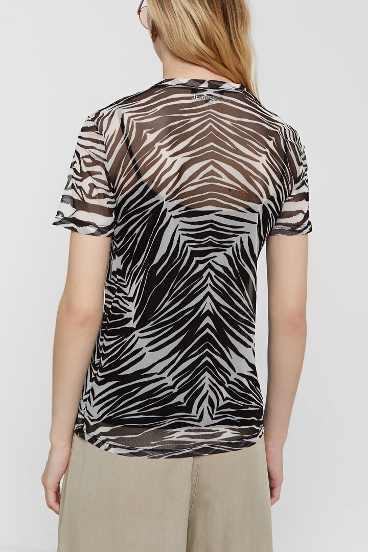 Sheer zebra T-shirt | Desigual