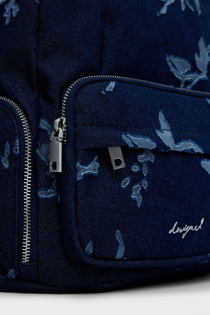 Motxilla denim devoré petita | Desigual