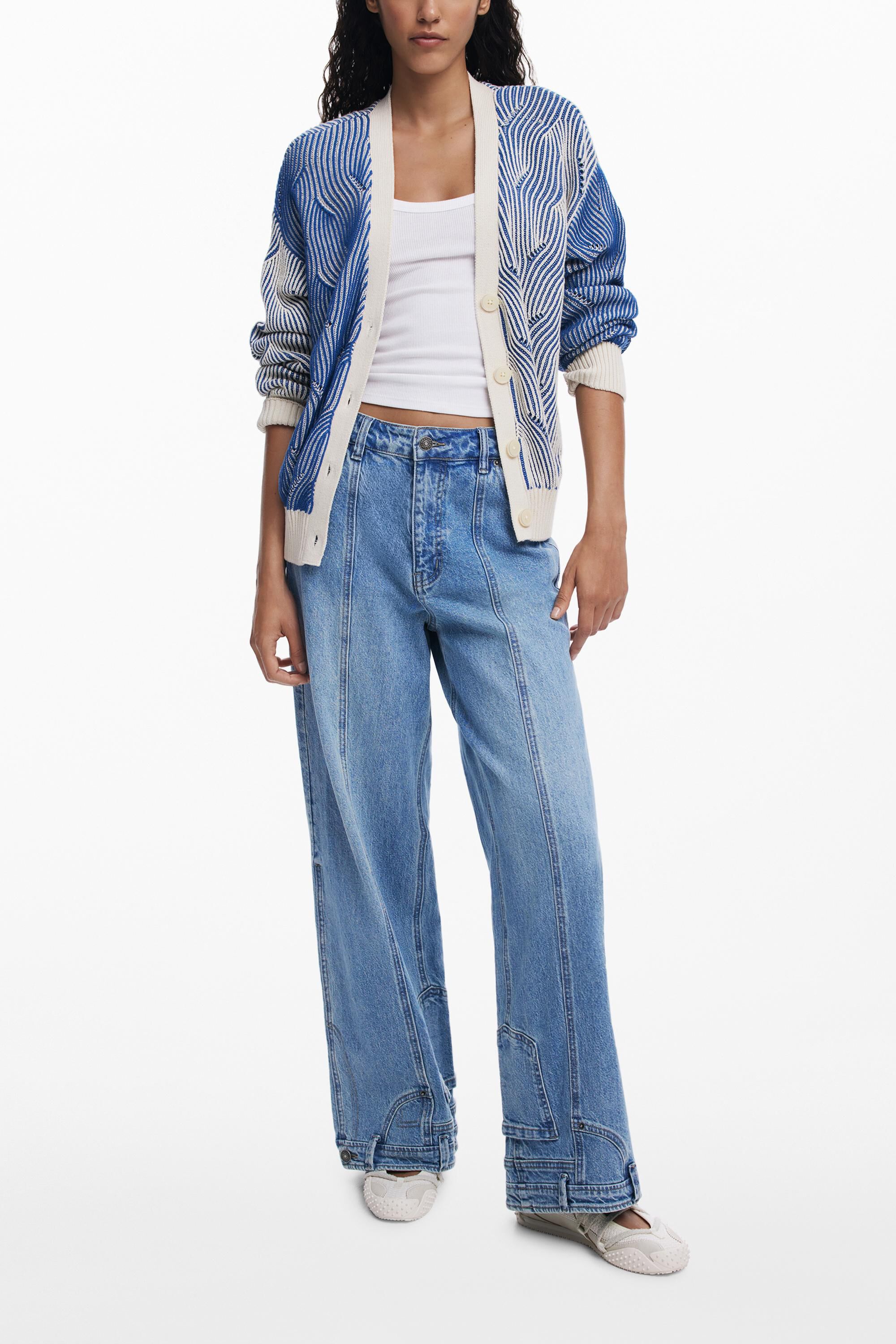 Bicolour knit cardigan for women I Desigual.com