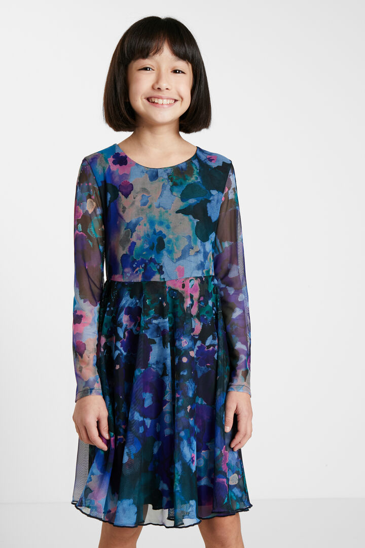 High-waist dress flowers | Desigual