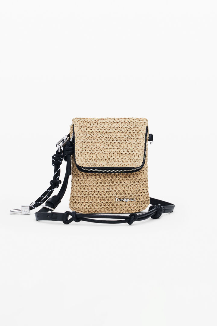 Raffia phone holder wallet | Desigual