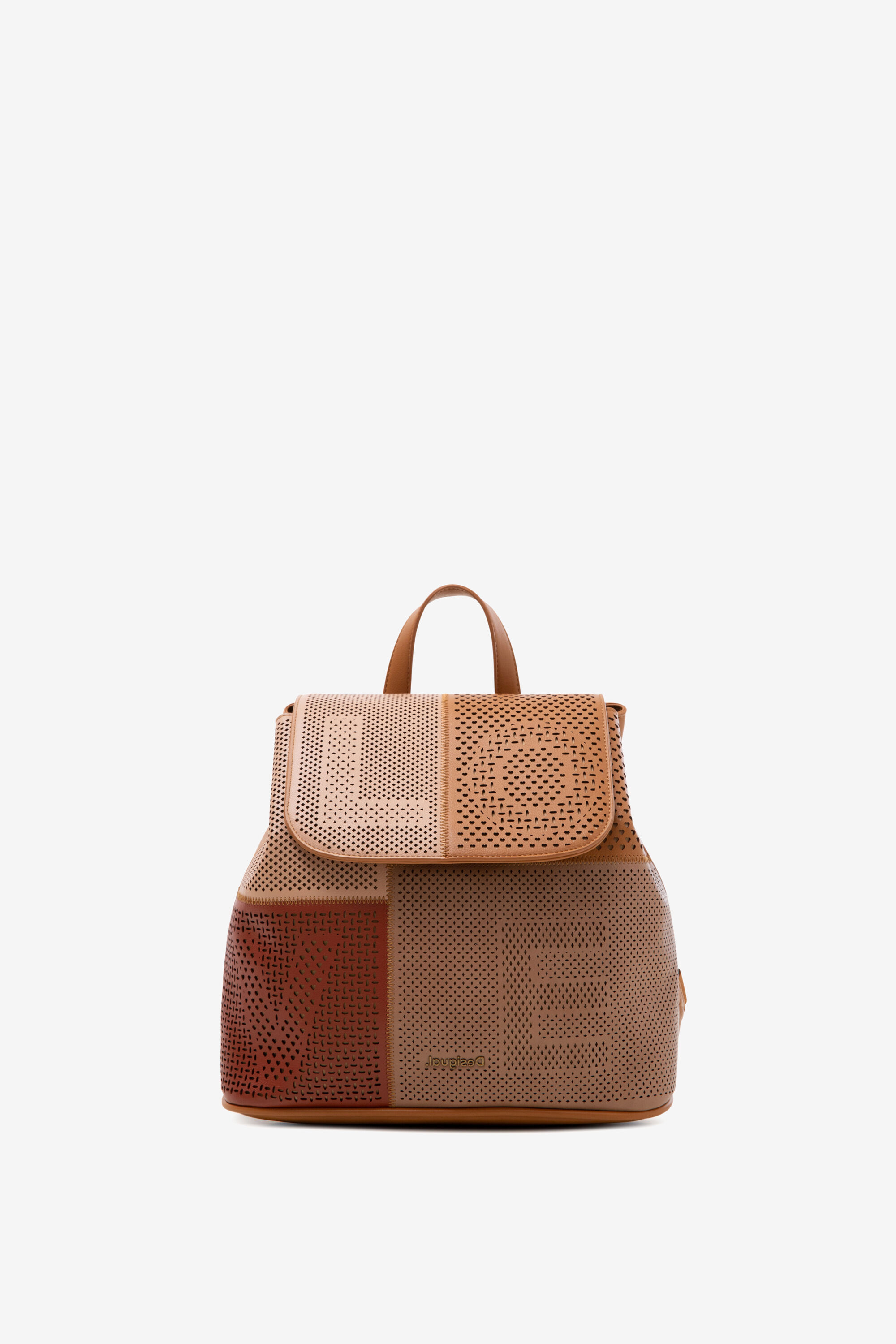 mochila desigual marron